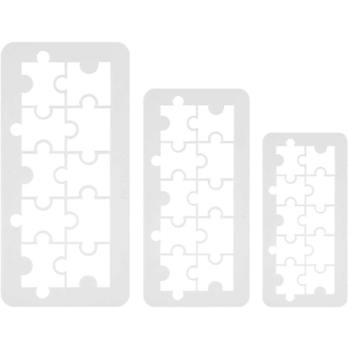 Wykrawacz foremka do odciskania wzoru puzzle w masie 3 szt.